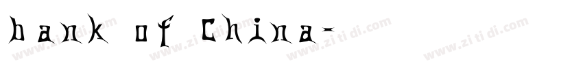 bank of China字体转换